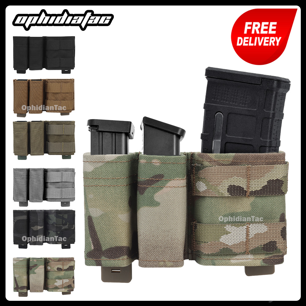 Molle Mag Pouch Double Magazine 5.56 9Mm - 더블 덤프 파우치, 9mm 5.56mm용 손전등
