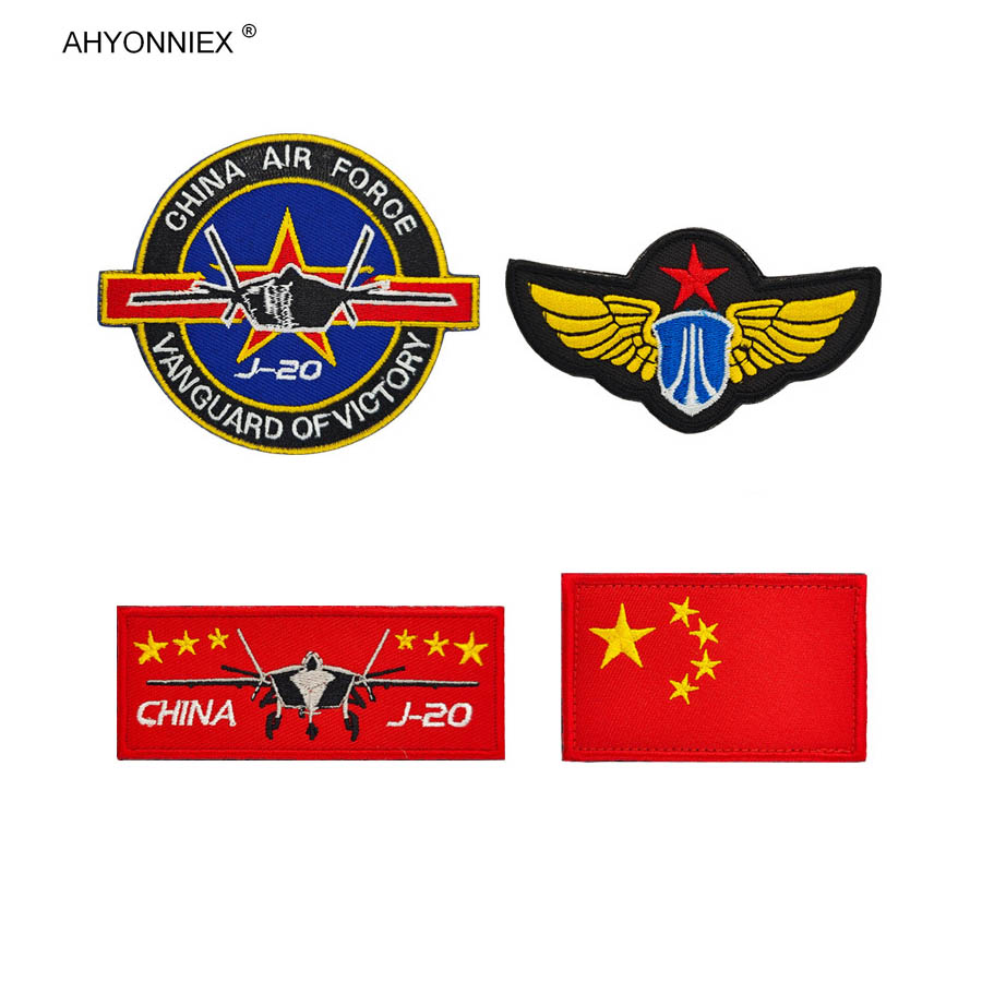 Patch Morale Tactical Military Hook Loop - 1PC 3D 패브릭 중국 J20 플래그