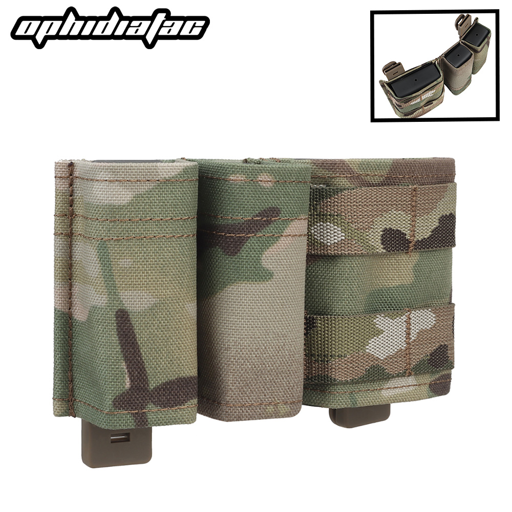 Molle Mag Pouch Double Magazine 5.56 9Mm - OPHIDIAN 더블 덤프 파우치, 손전등 홀스터,