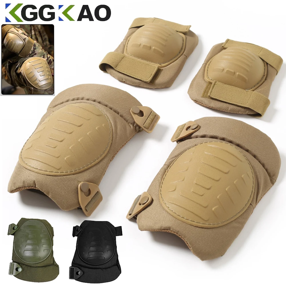 Combat Knee Pads Elbow Pads Set Military - 전문 조정 가능한 무릎 및 팔꿈치
