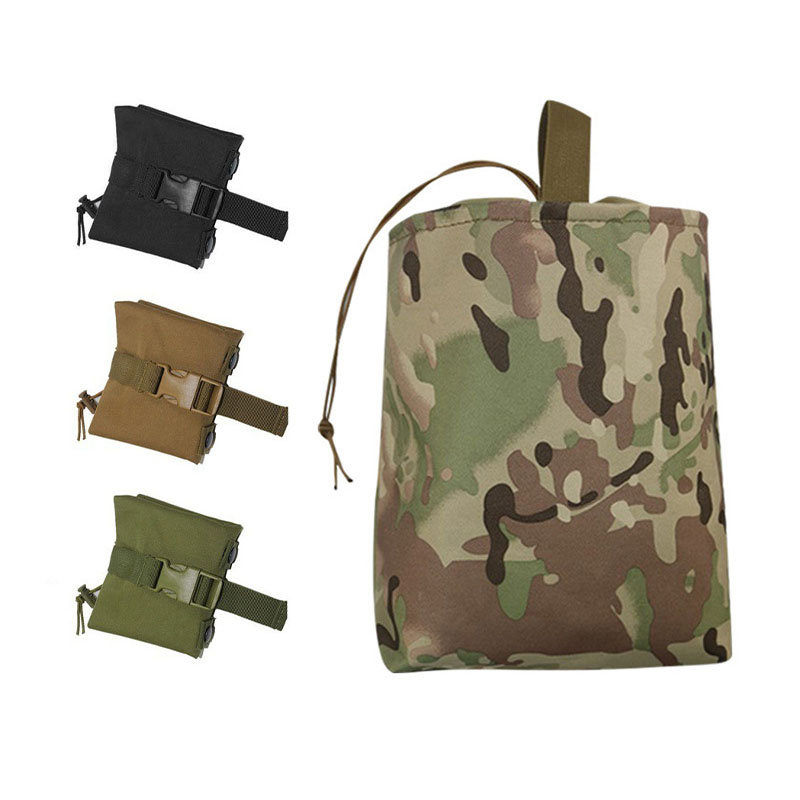 Tactical Dump Pouch Foldable Drop Bag - 접이식 몰리(MOLLE) 탄약 수납 파우치, 전술용