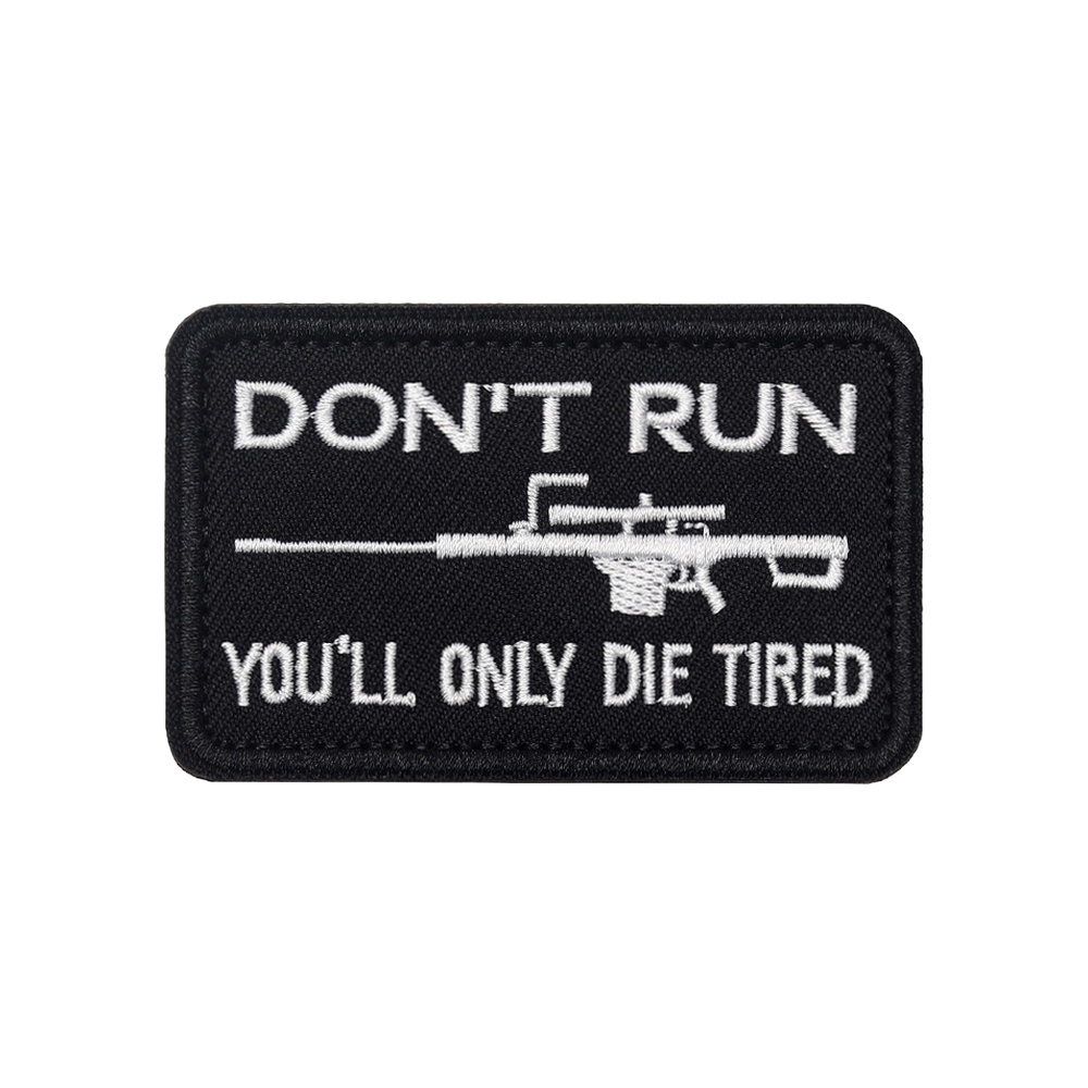 DON'T RUN 재미있는 미미(밈) 전술 사기 증진  - Patch Morale Tactical Military Hook Loop 리뷰 및 가격