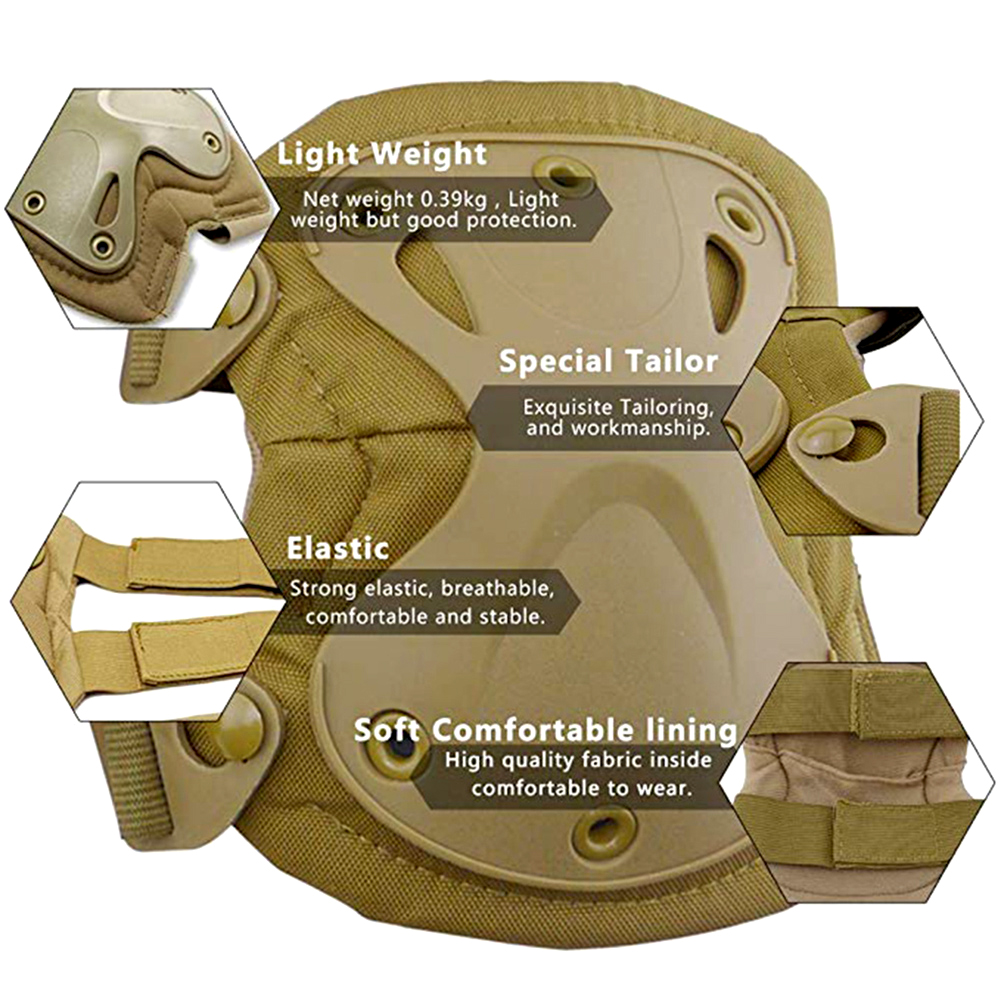 4 개/대 군사 전술 무릎 및 팔꿈치 패드, 조정 가능 - Combat Knee Pads Elbow Pads Set Military 리뷰 및 가격