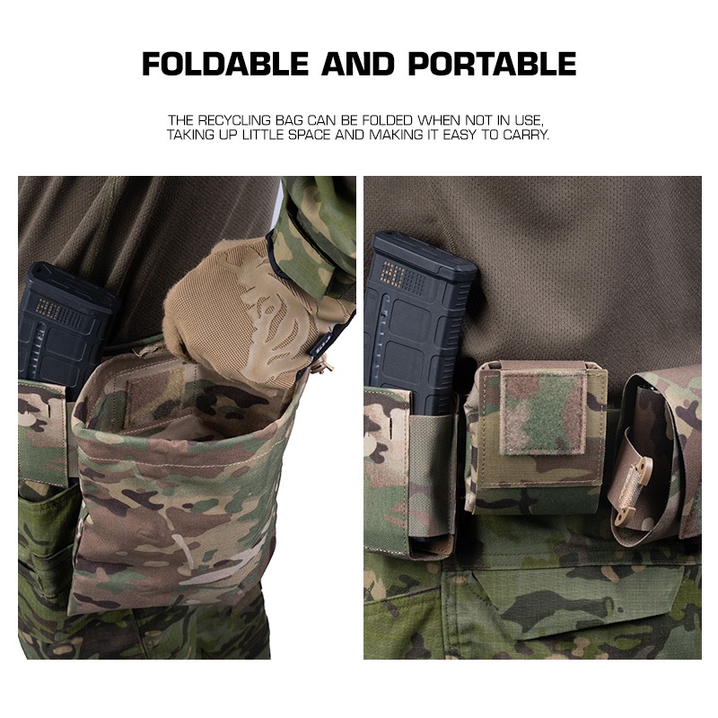 전술용 접이식 탄창 덤프 파우치 드롭 파우치 MOLLE - Tactical Dump Pouch Foldable Drop Bag 리뷰 및 가격