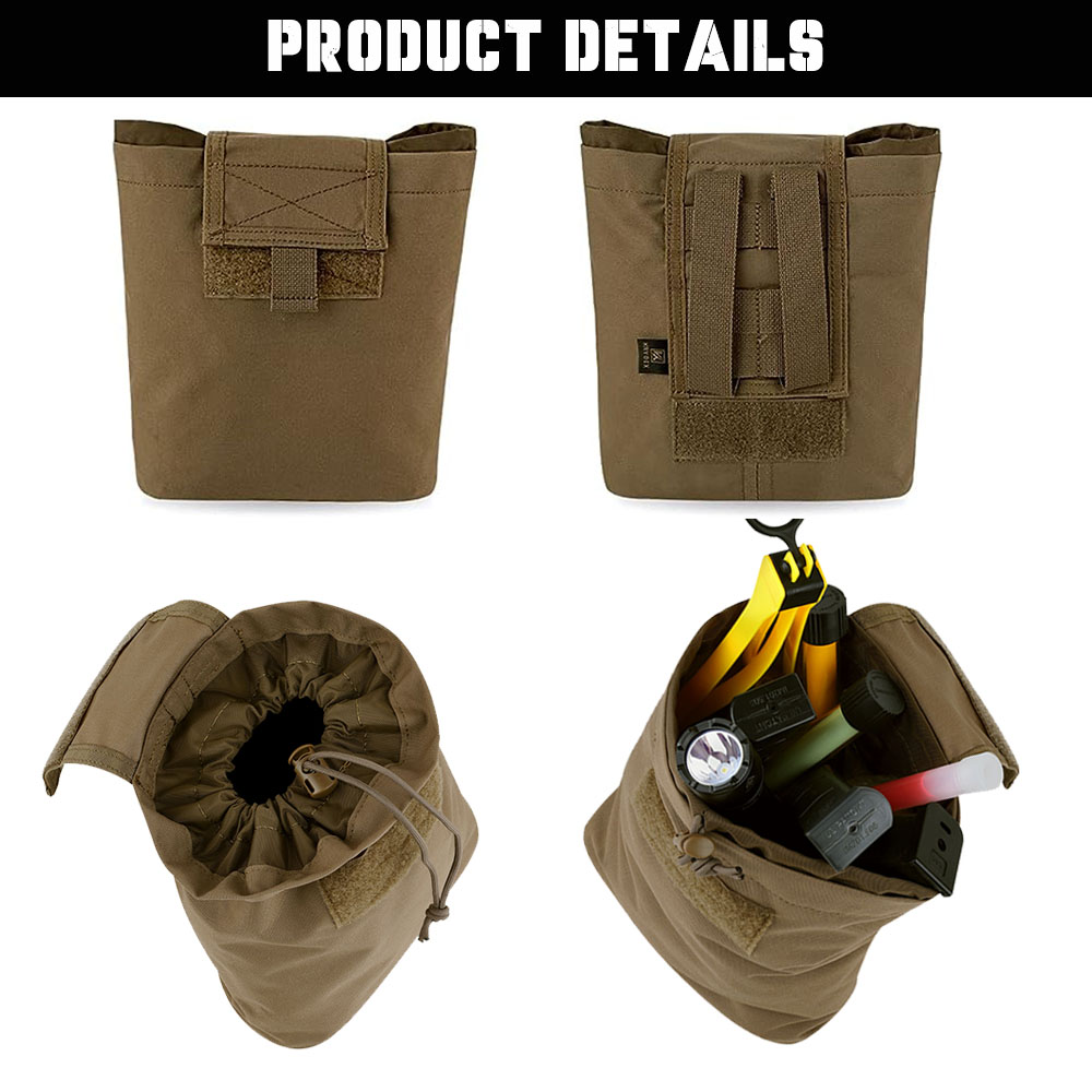 KRYDEX 전술 MOLLE 접이식 덤프 파우치 매거진 - Tactical Dump Pouch Foldable Drop Bag 리뷰 및 가격