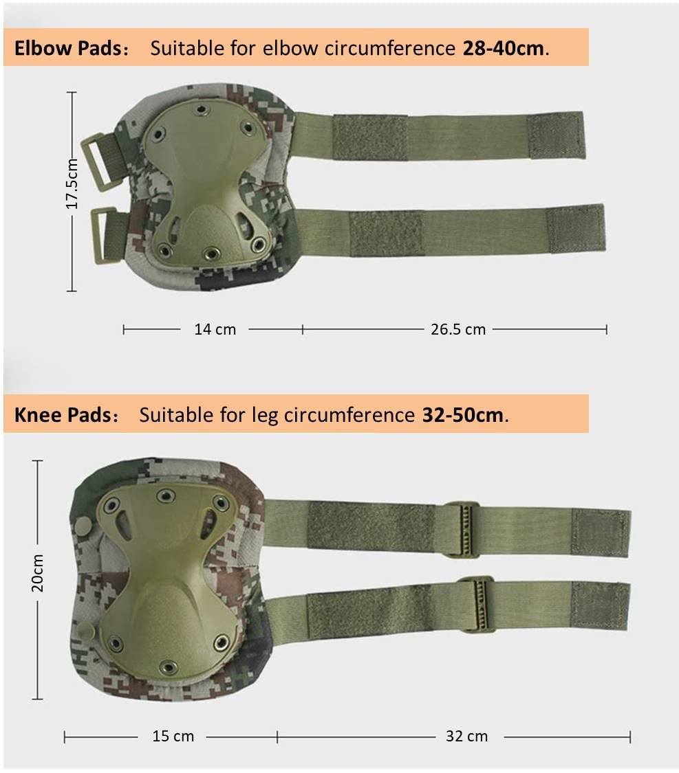 4개 세트 군용 전술 무릎 패드 팔꿈치 패드 세트 에어 - Combat Knee Pads Elbow Pads Set Military 리뷰 및 가격