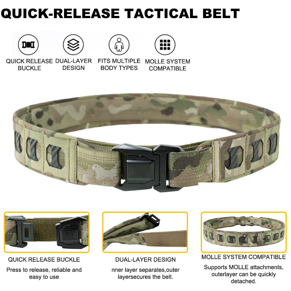 전술용 벨트, 2인치 폭, 경량, 전투용, 빠른 레이저 - Tactical Combat Belt Quick Release Buckle 리뷰 및 가격